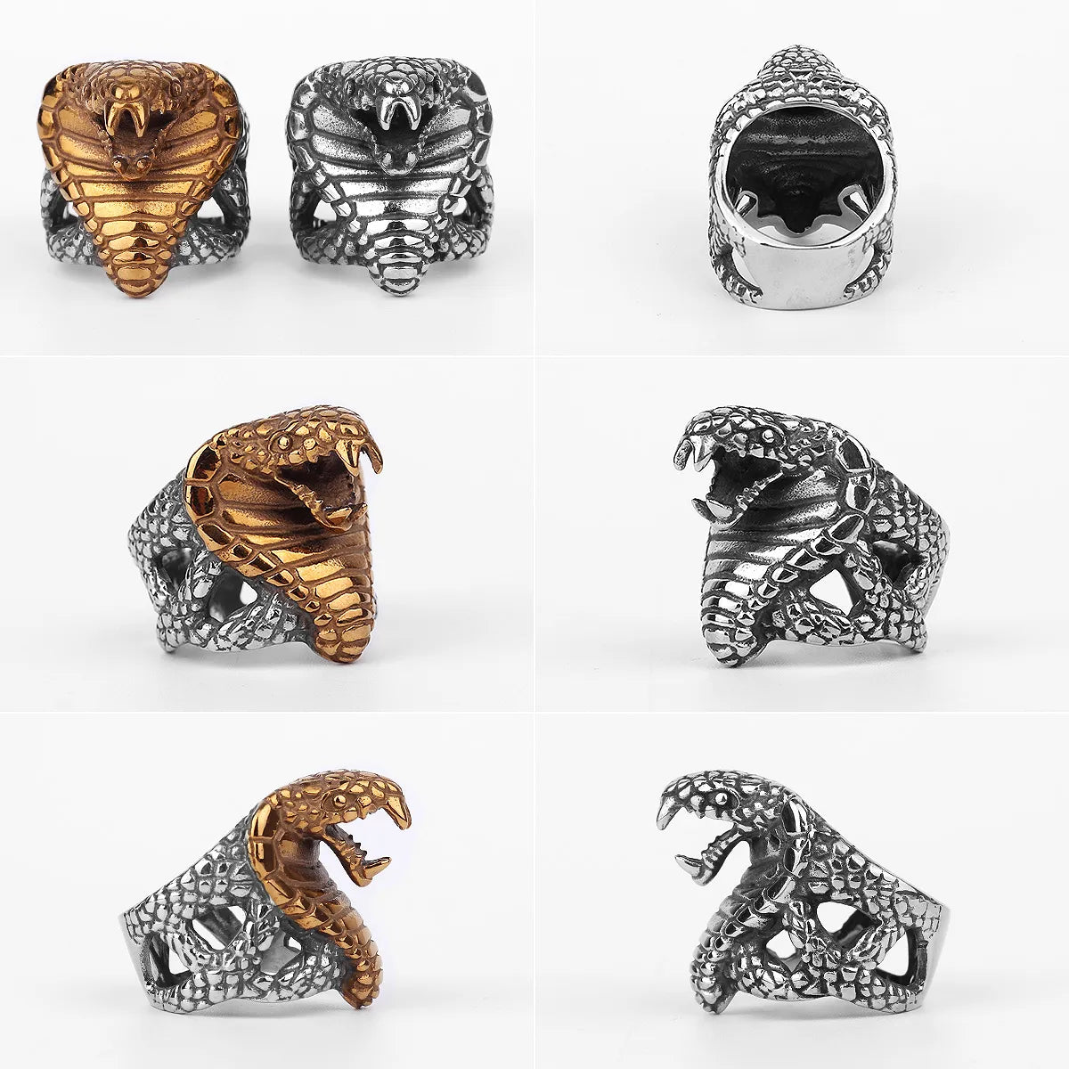 Eagle Dog Dragon Bird Snake Punk Hip Hop Trendy Rings