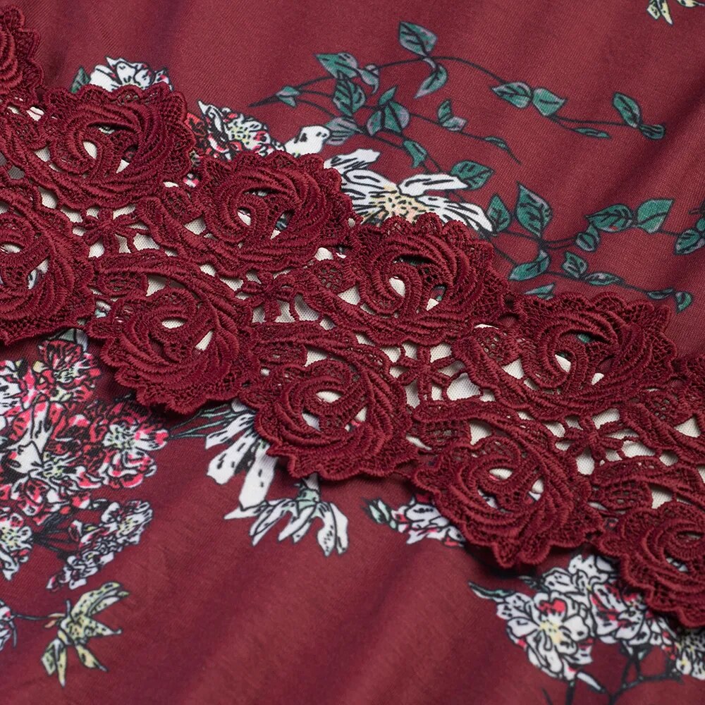 Nice-forever Vintage Embroidery Floral Lace