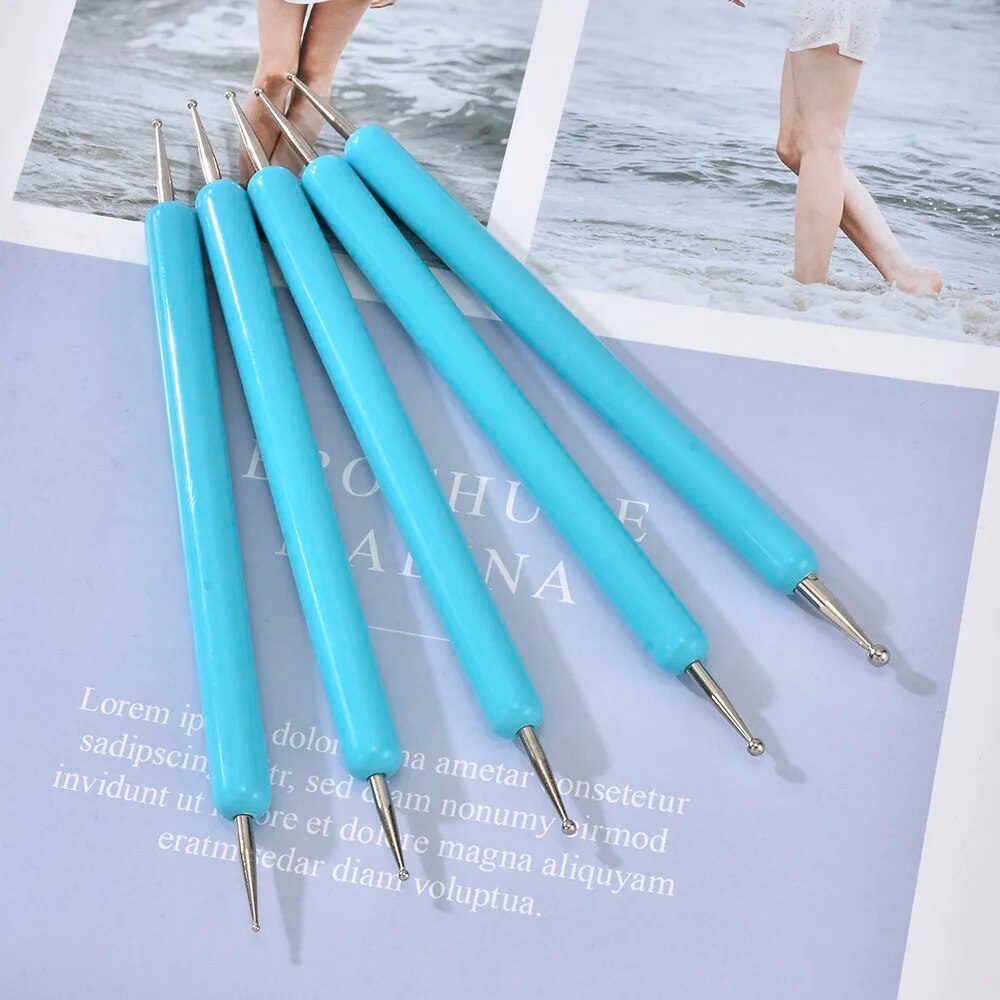 Nail Dotting Gel Liner Polish Brush Set