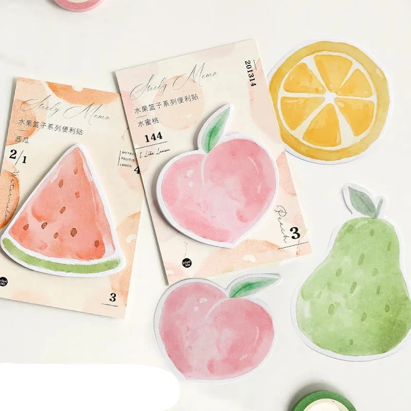 30 Sheets/pad Fruits Basket Sticker Bookmark Memo