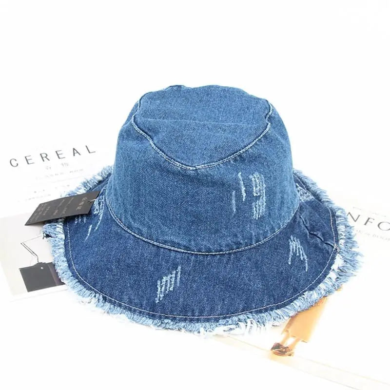 Denim Retro Bucket Hat