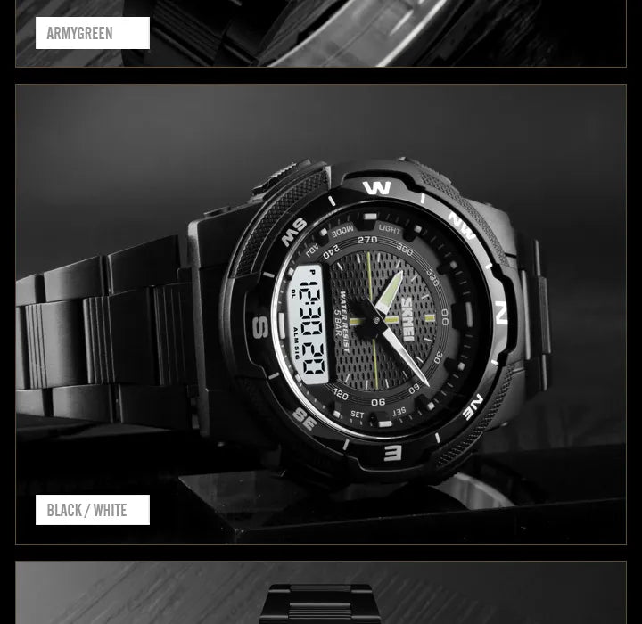 Sport Stainless Steel Waterproof Watch