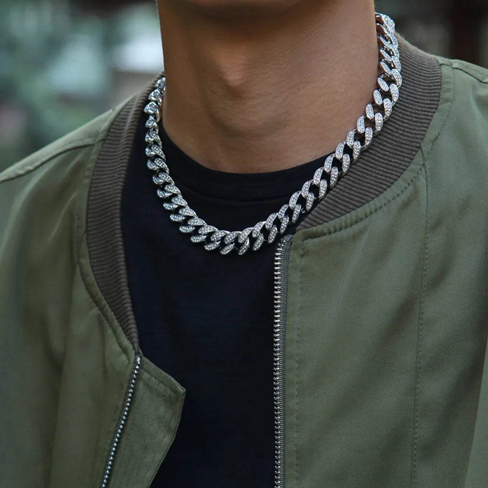 13mm Iced Out Cuban Necklace Chain