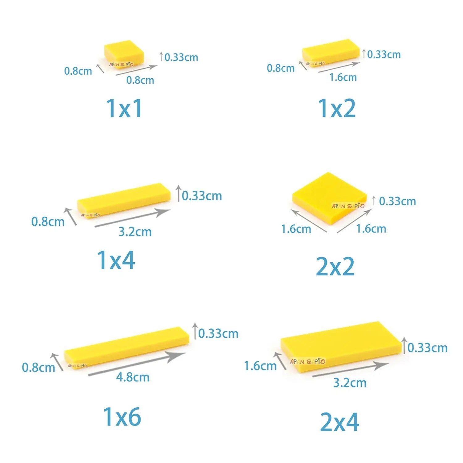 Building Blocks Figure Smooth Bevel Bricks