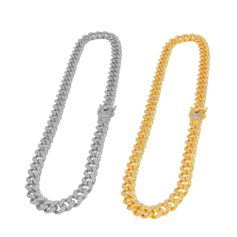 13mm Iced Out Cuban Necklace Chain