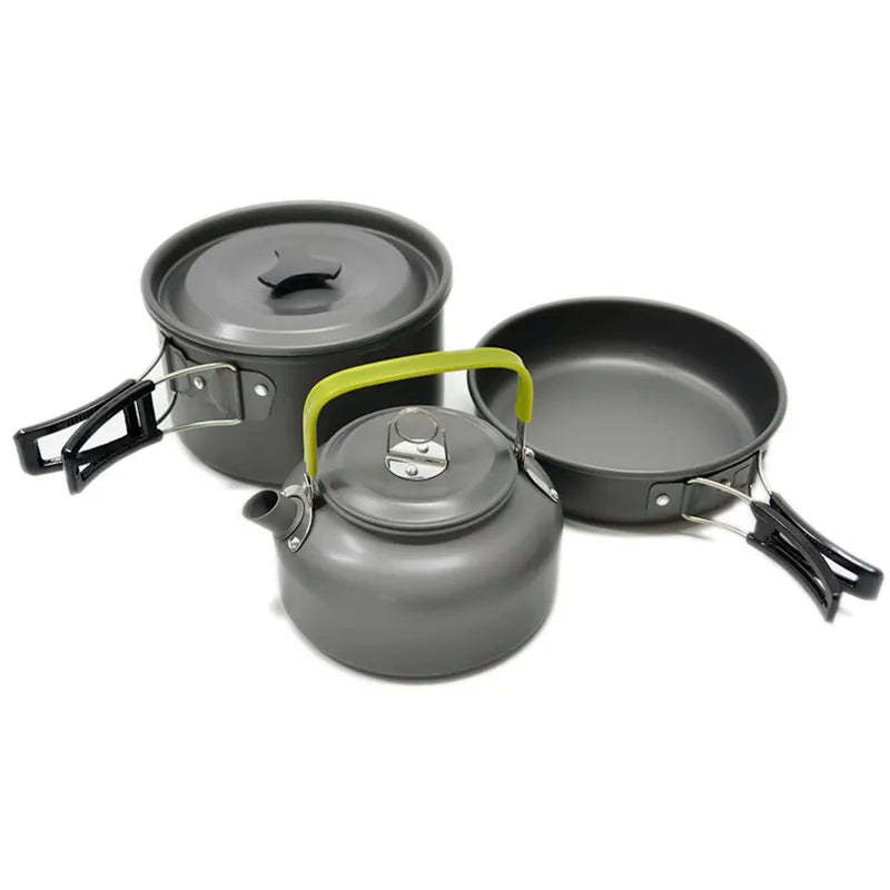 Lightweight Camping Cookware Set 3pcs Aluminum Alloy