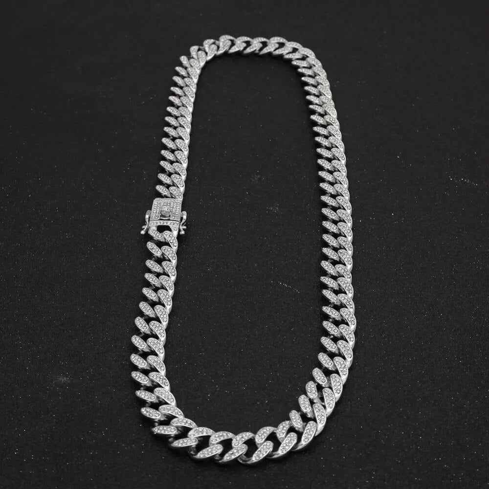 13mm Iced Out Cuban Necklace Chain