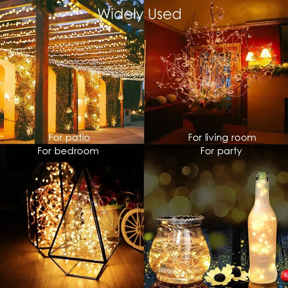 Waterproof Solar Fairy Lights Versatile Holiday Garlands