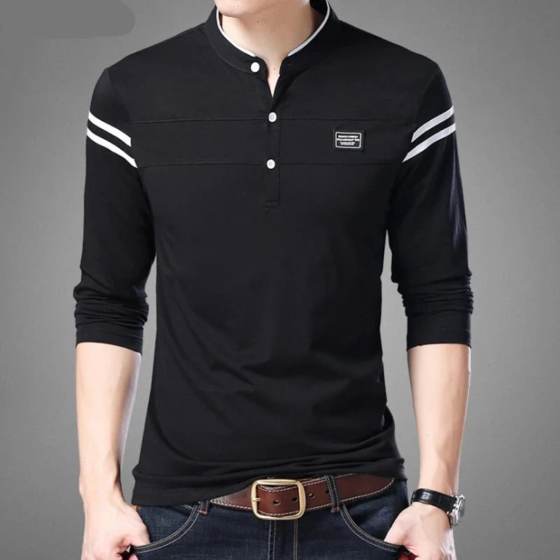 Long Sleeve T-shirt Clothing Mandarin Collar