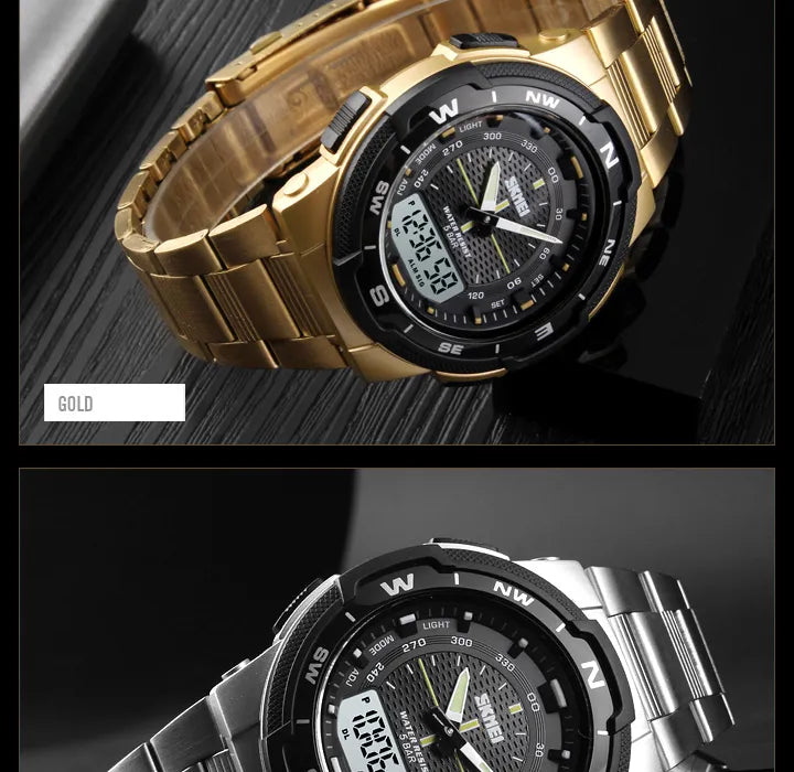 Sport Stainless Steel Waterproof Watch