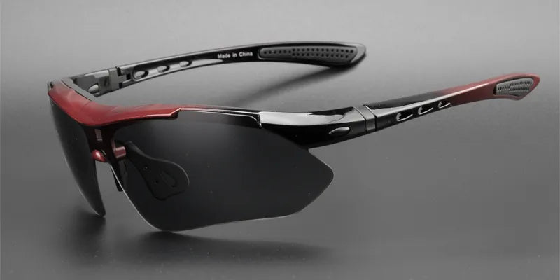 Sporty Polarized Cycling Sunglasses with 5 Lenses