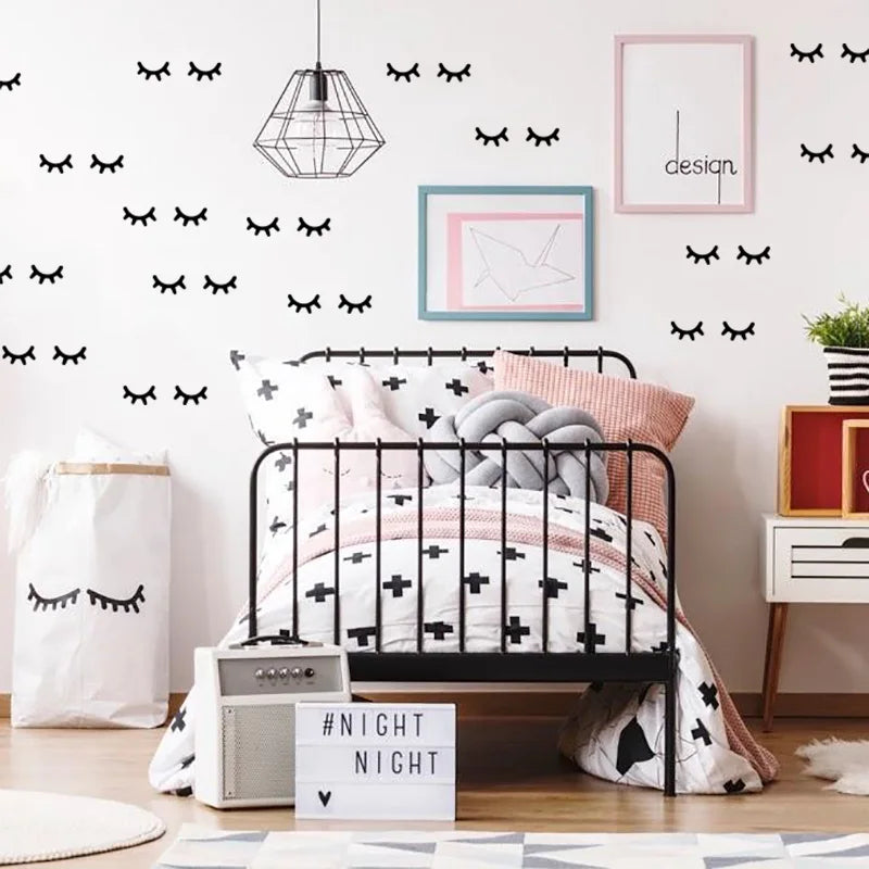 Room Decoration Eyelash Wall Stickers