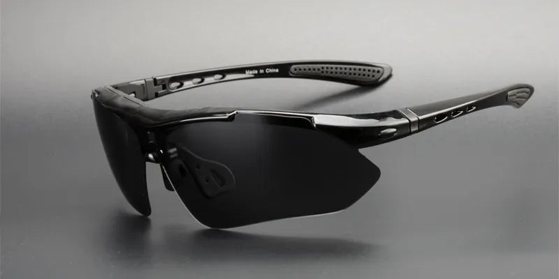 Sporty Polarized Cycling Sunglasses with 5 Lenses