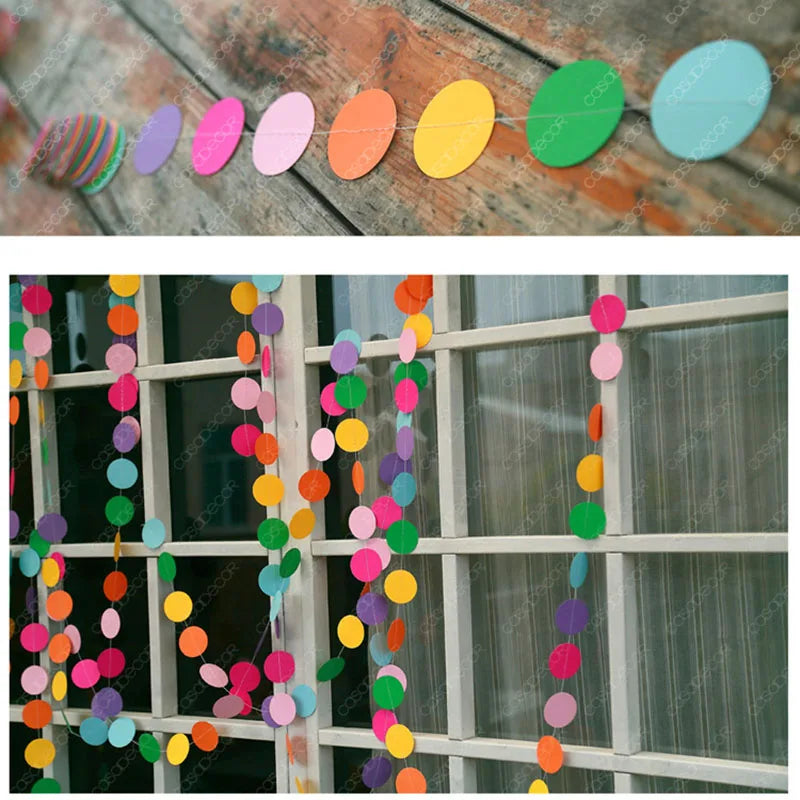 Rainbow Color Circle Dots Banner