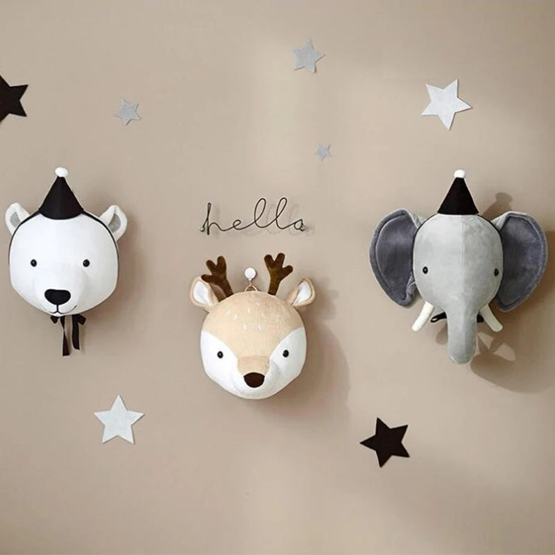 3D Animal Heads Wall Hanging Decor