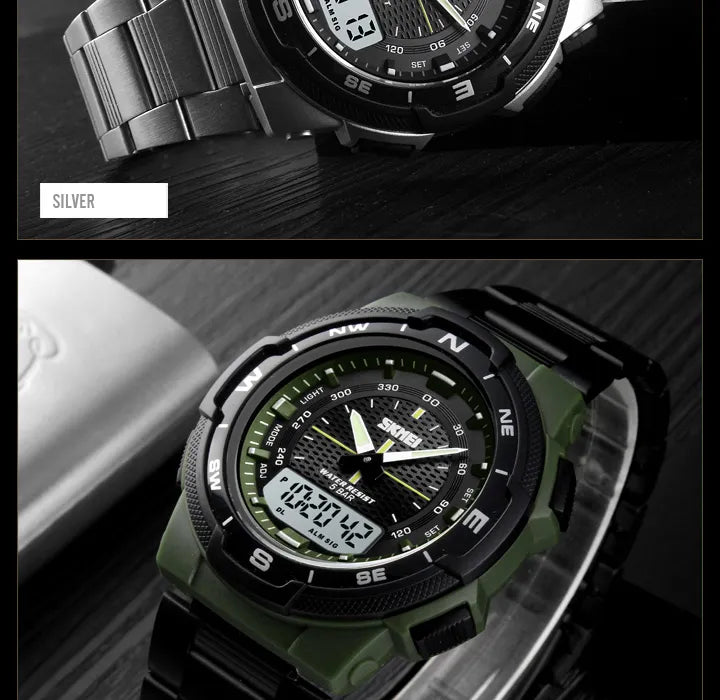 Sport Stainless Steel Waterproof Watch