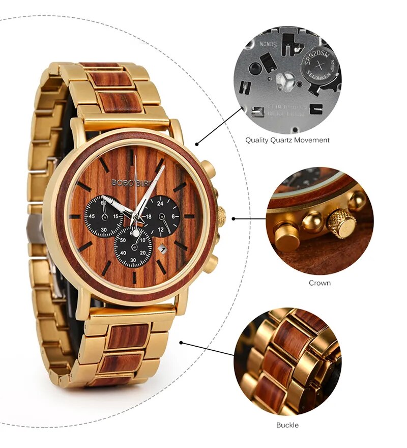 Luxury Chronograph Date Display Stop Watches