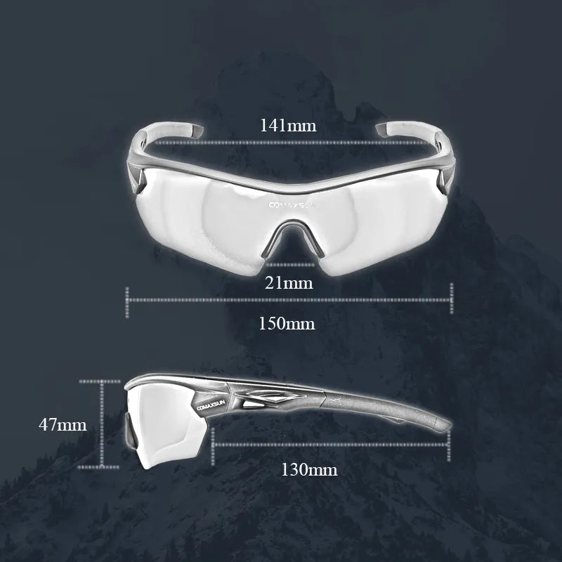 Sporty Polarized Cycling Sunglasses with 5 Lenses