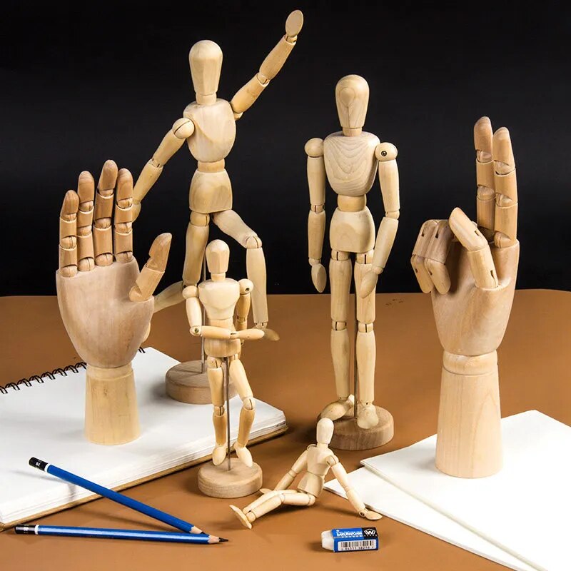 Jointed Wooden Mannequin Models Artistic Action Figures for Home Decor & Gifts