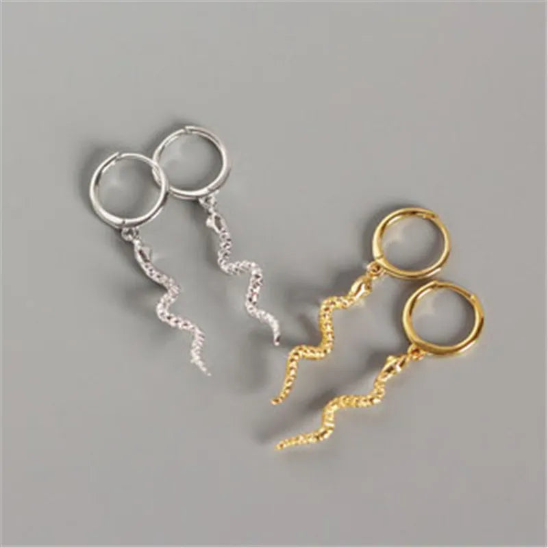 Small Cross Hoop Pendant Earrings