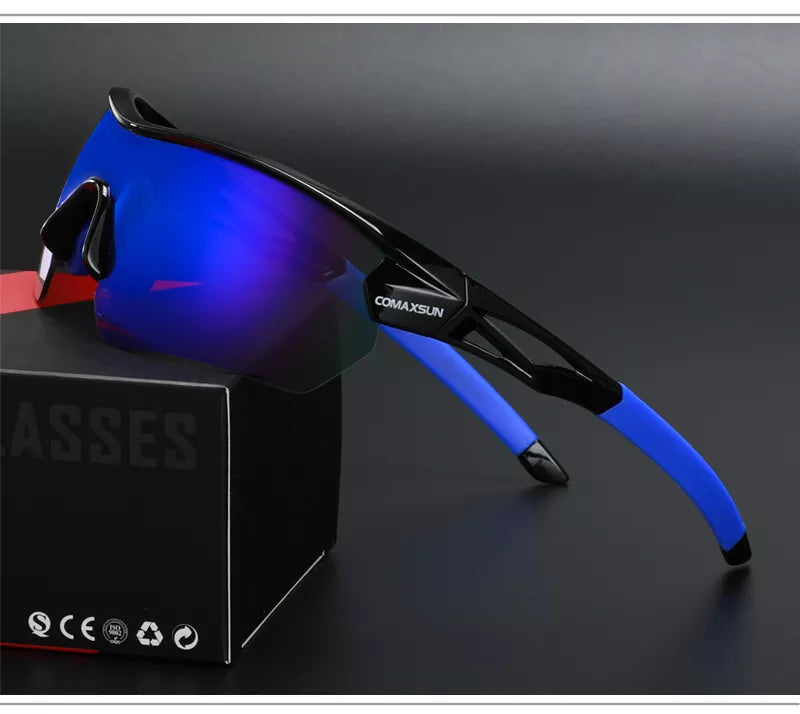 Sporty Polarized Cycling Sunglasses with 5 Lenses