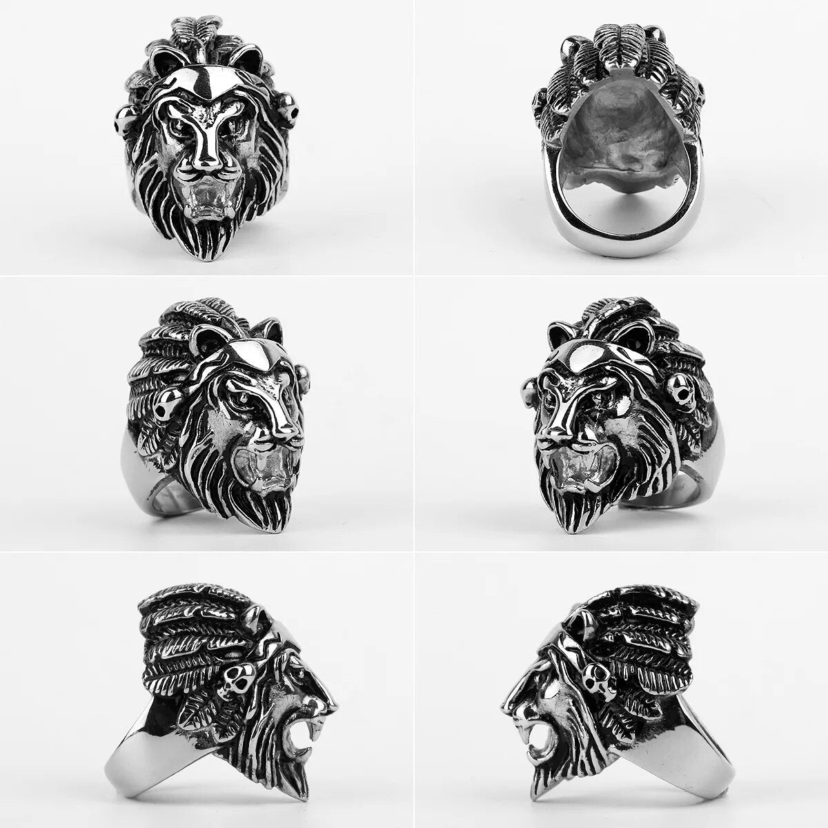 Eagle Dog Dragon Bird Snake Punk Hip Hop Trendy Rings