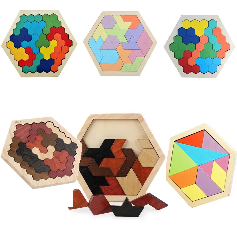 Honeycomb Colorful Shapes Jigsaw Puzzles