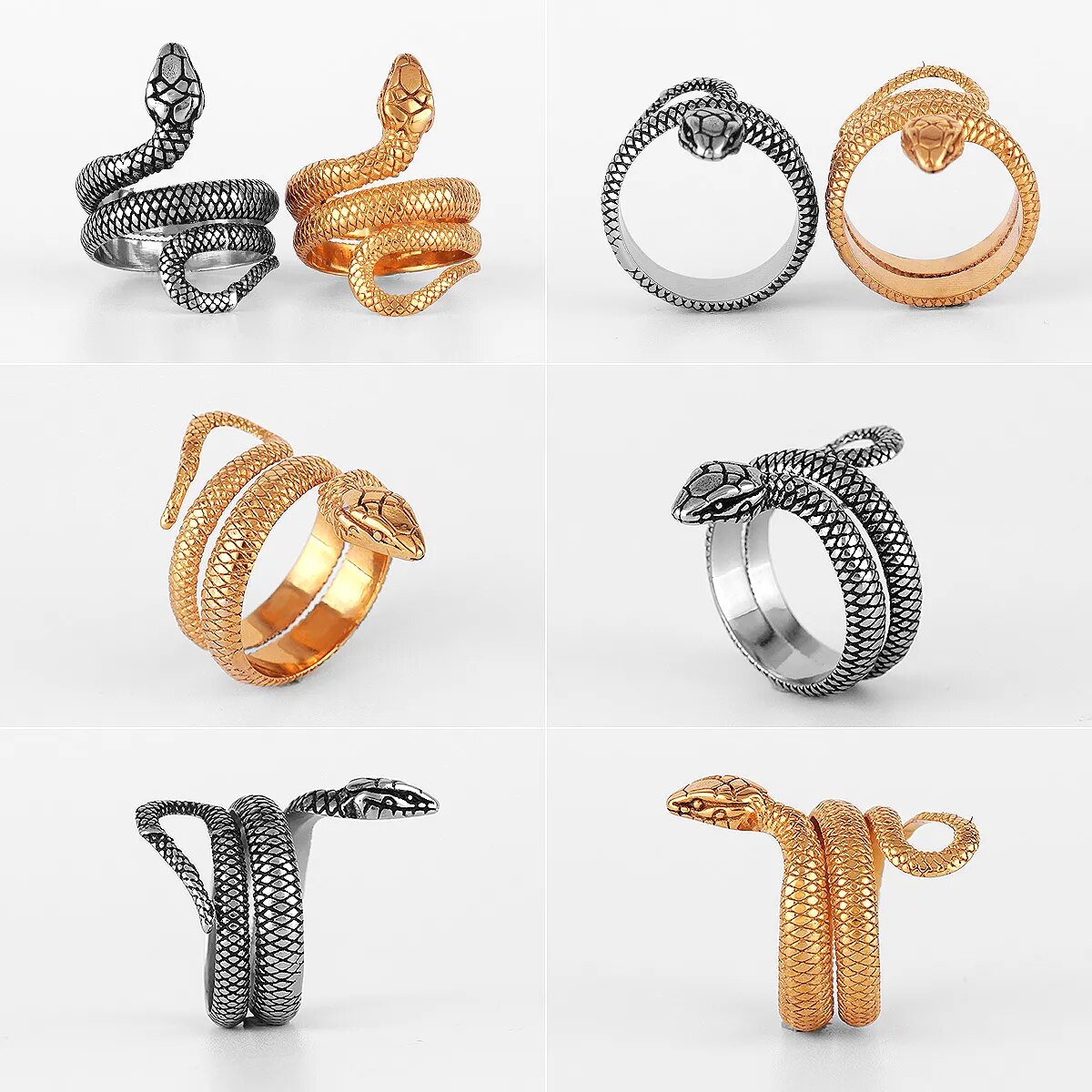 Eagle Dog Dragon Bird Snake Punk Hip Hop Trendy Rings