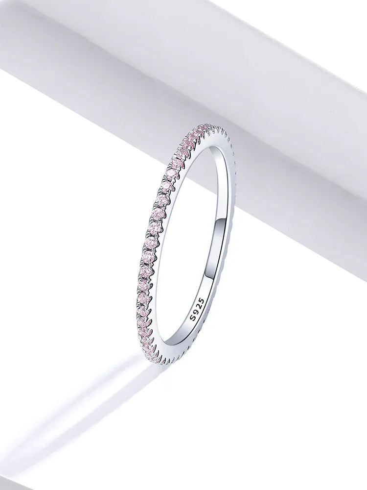 Sterling CZ Simulated Diamond Stackable Ring