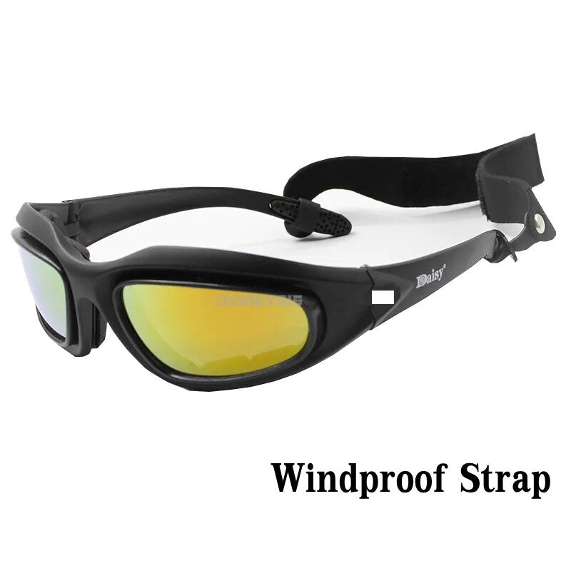 4 Lens Tactical Polarized Goggles for Outdoor Activities