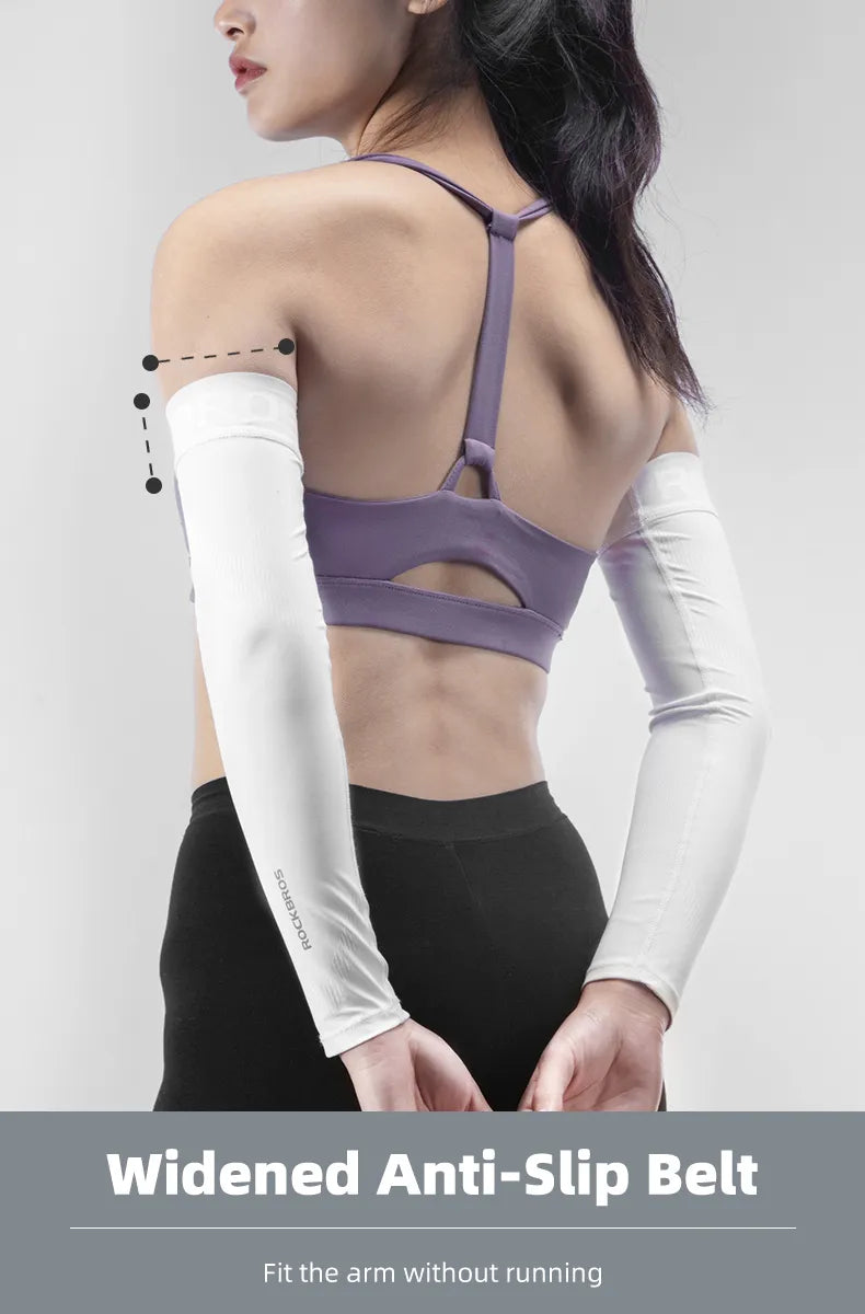 Outdoor Sports Arm Sleeves with Ice Fabric for Summer Safety