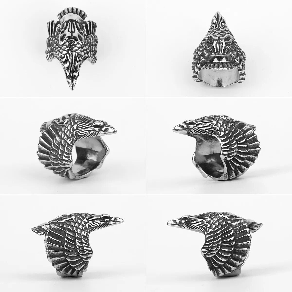 Eagle Dog Dragon Bird Snake Punk Hip Hop Trendy Rings