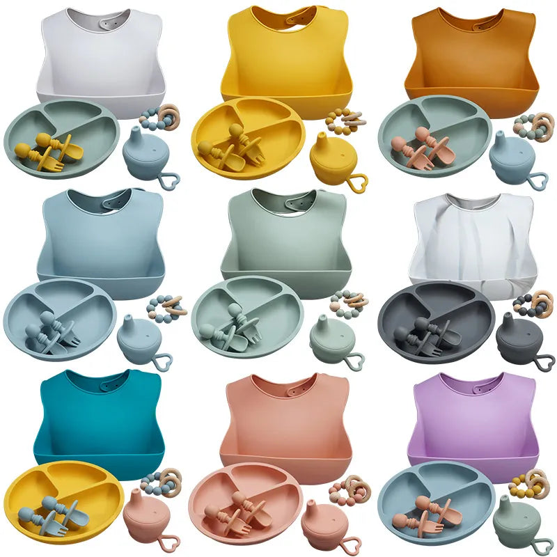 Premium Silicone Baby Bibs Set