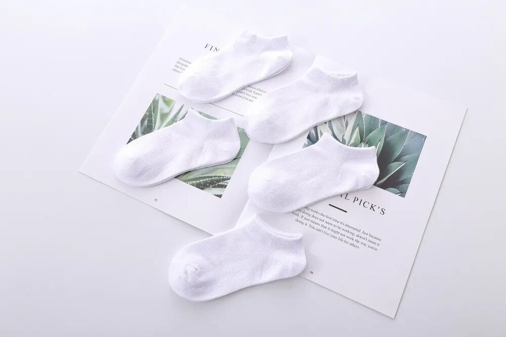 Black White & Gray 5-Pair Baby Socks Set