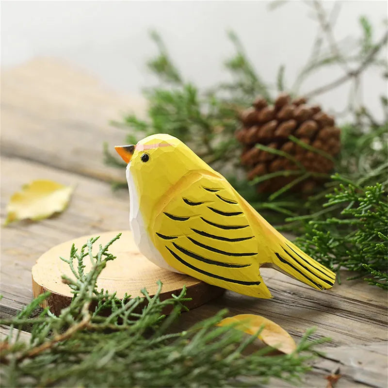 Wooden Bird Lovely Painting Ornaments Figurine