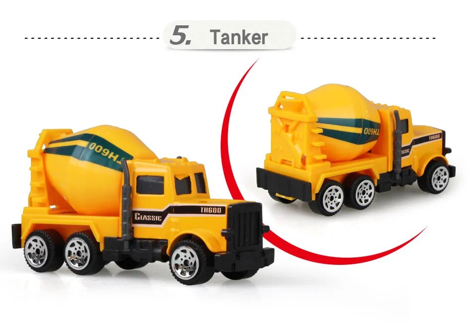 Mini Construction Vehicle Diecast Toy Set for All Ages