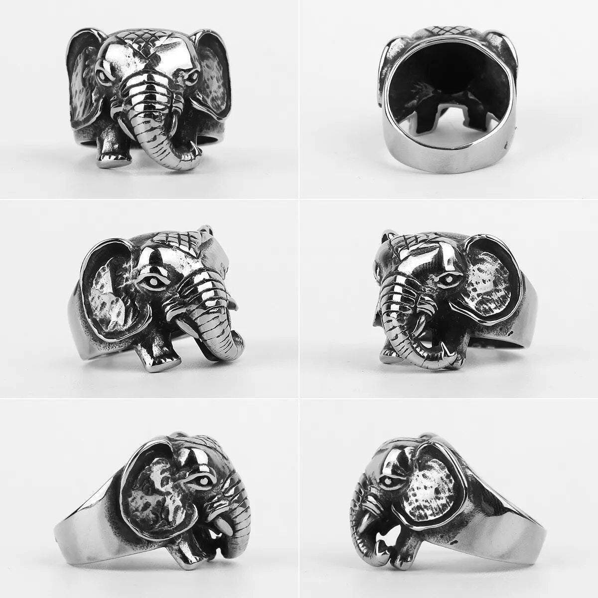 Eagle Dog Dragon Bird Snake Punk Hip Hop Trendy Rings