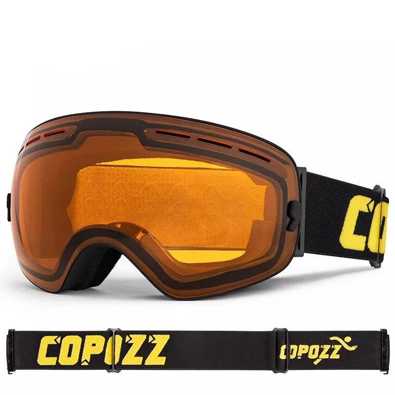 Ski Goggles Double Layers Lens Anti-fog