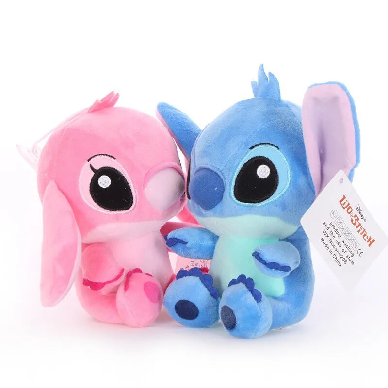 Lilo & Stitch 20cm Kawaii Plush Couple Keychain Set