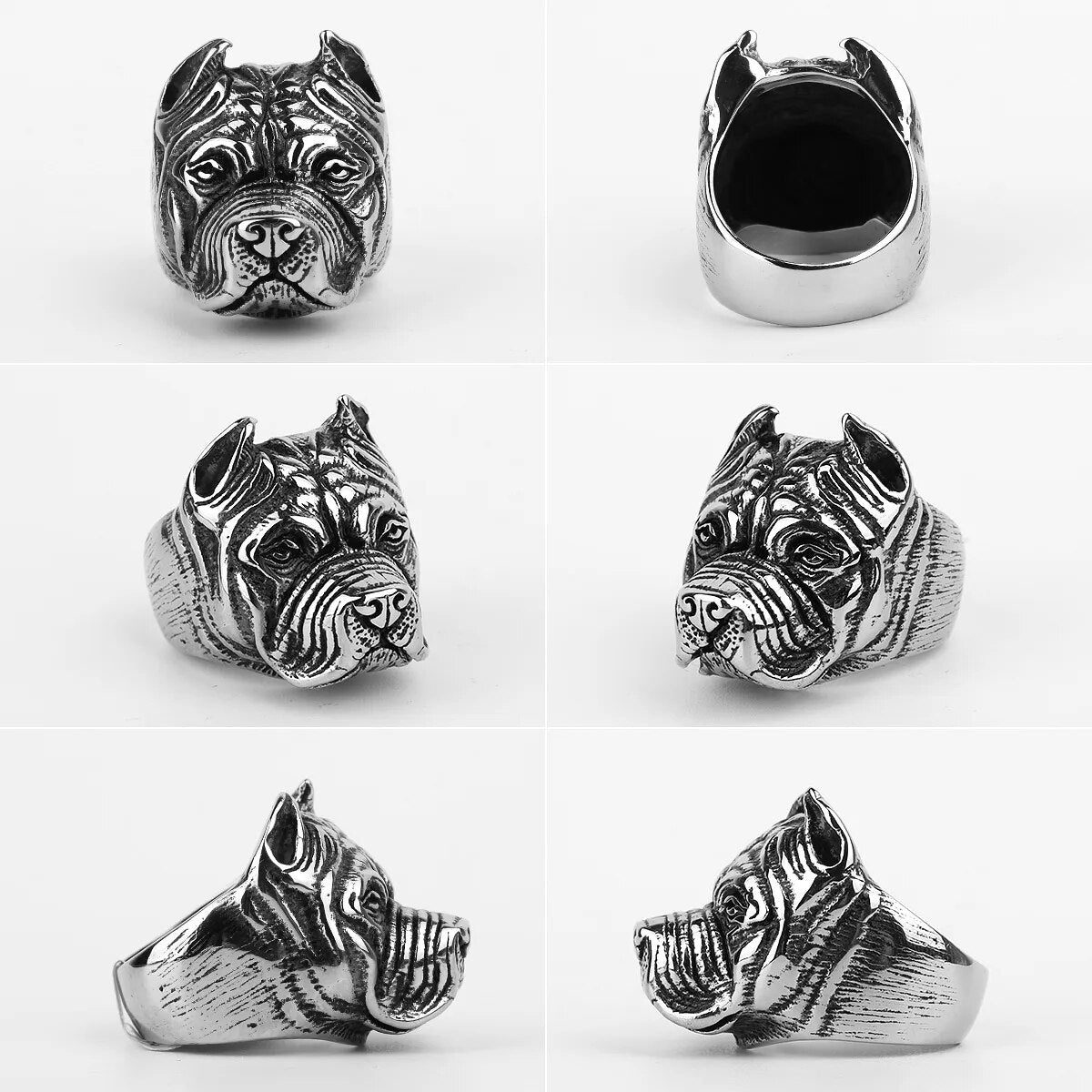 Eagle Dog Dragon Bird Snake Punk Hip Hop Trendy Rings