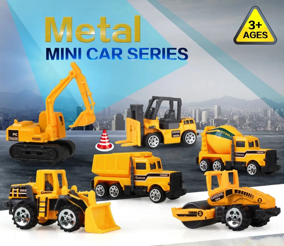 Mini Construction Vehicle Diecast Toy Set for All Ages