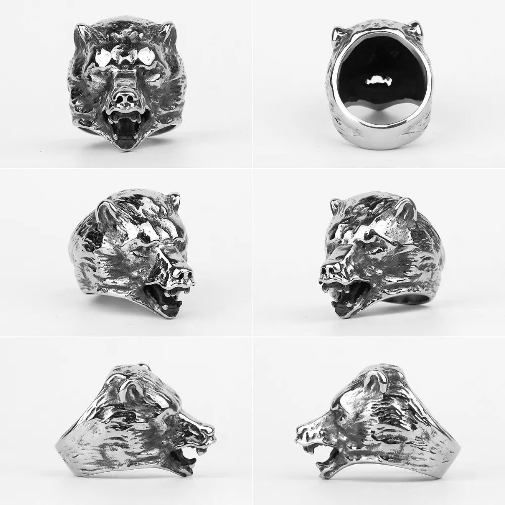 Eagle Dog Dragon Bird Snake Punk Hip Hop Trendy Rings