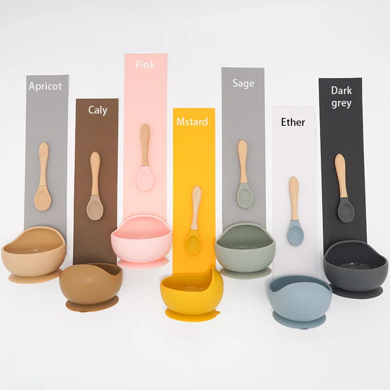 Silicone Non-silp Bowl Spoon Dinnerware