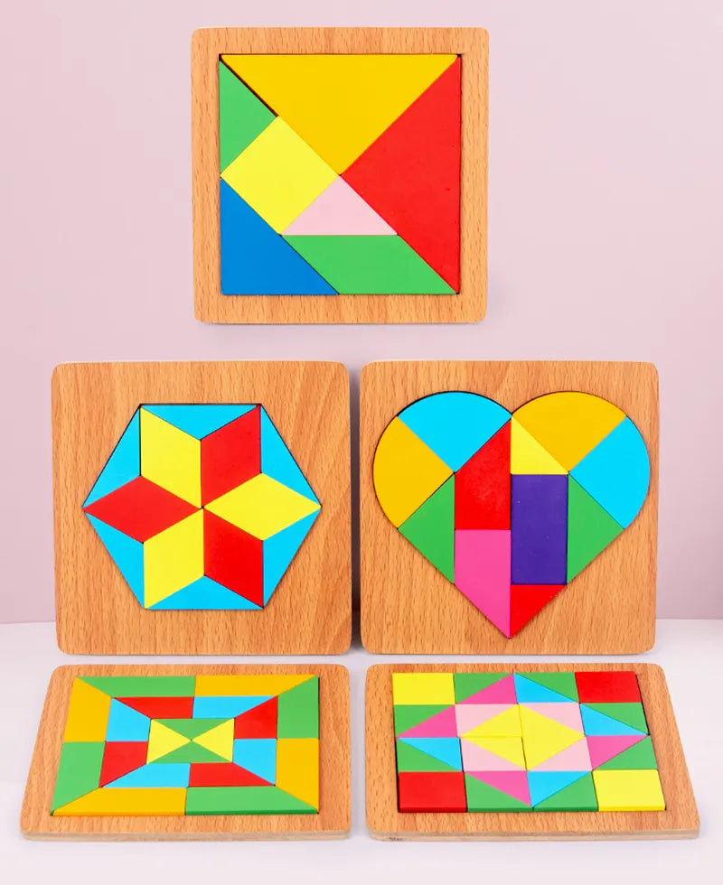 Wooden Tangram Jigsaw Puzzle