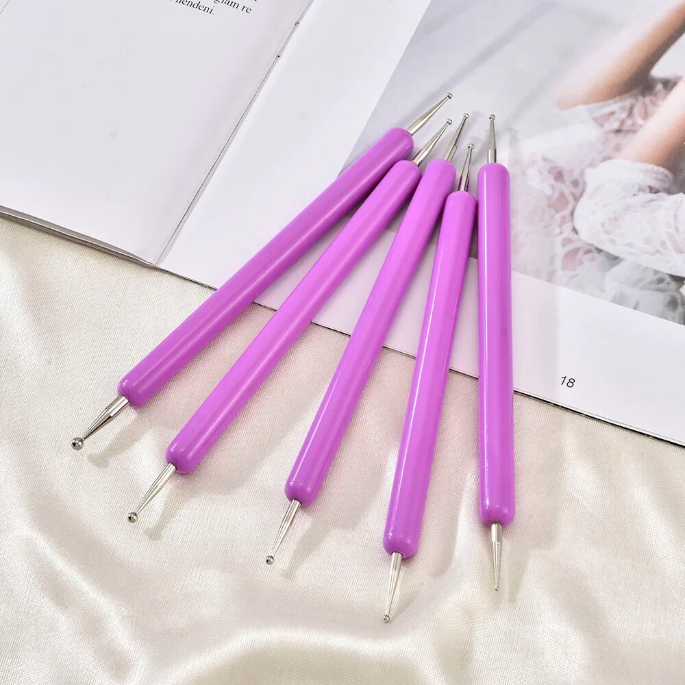 Nail Dotting Gel Liner Polish Brush Set