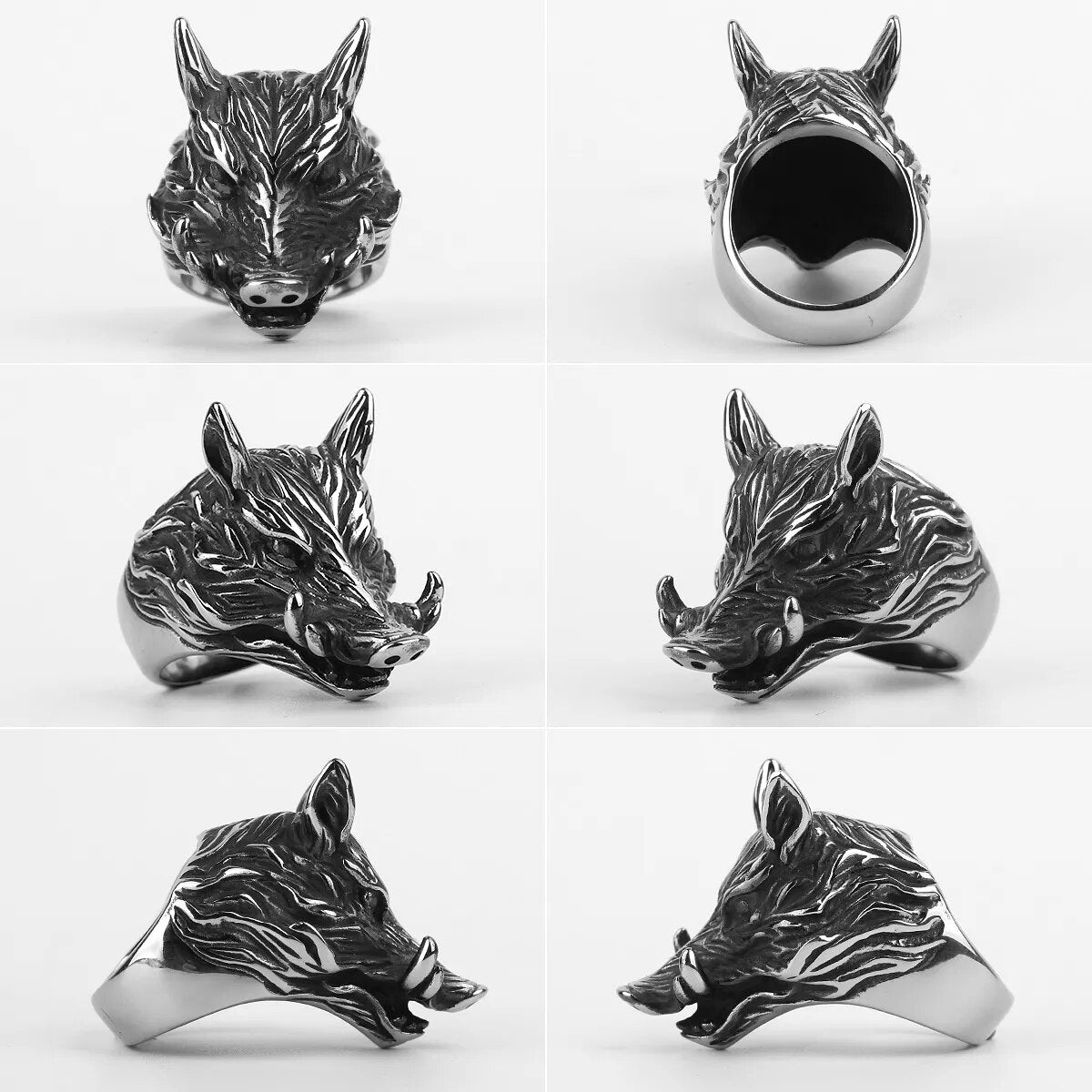 Eagle Dog Dragon Bird Snake Punk Hip Hop Trendy Rings