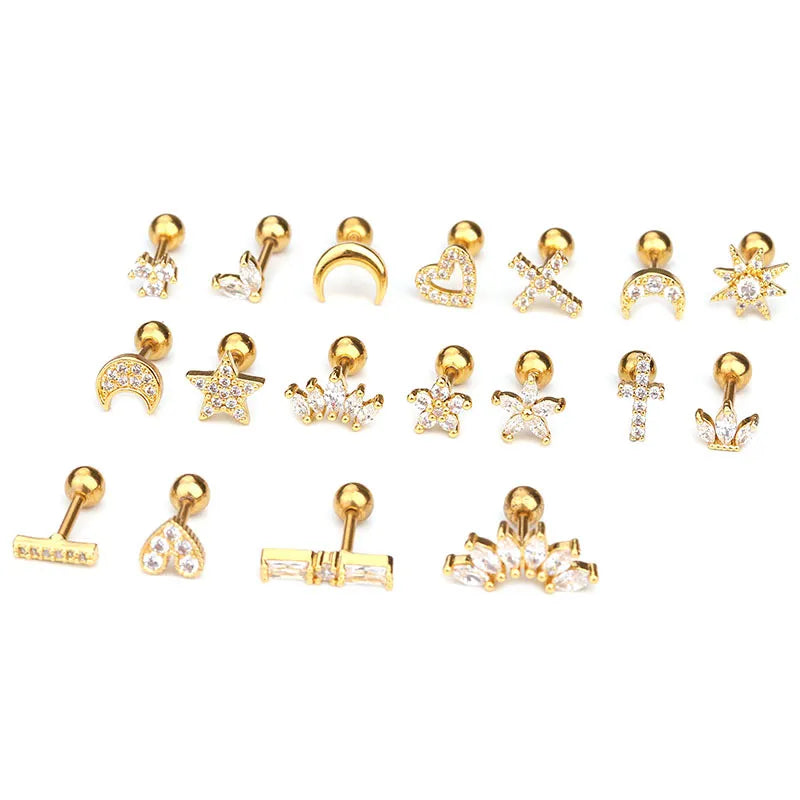 1 Piece Piercing Stud Earrings