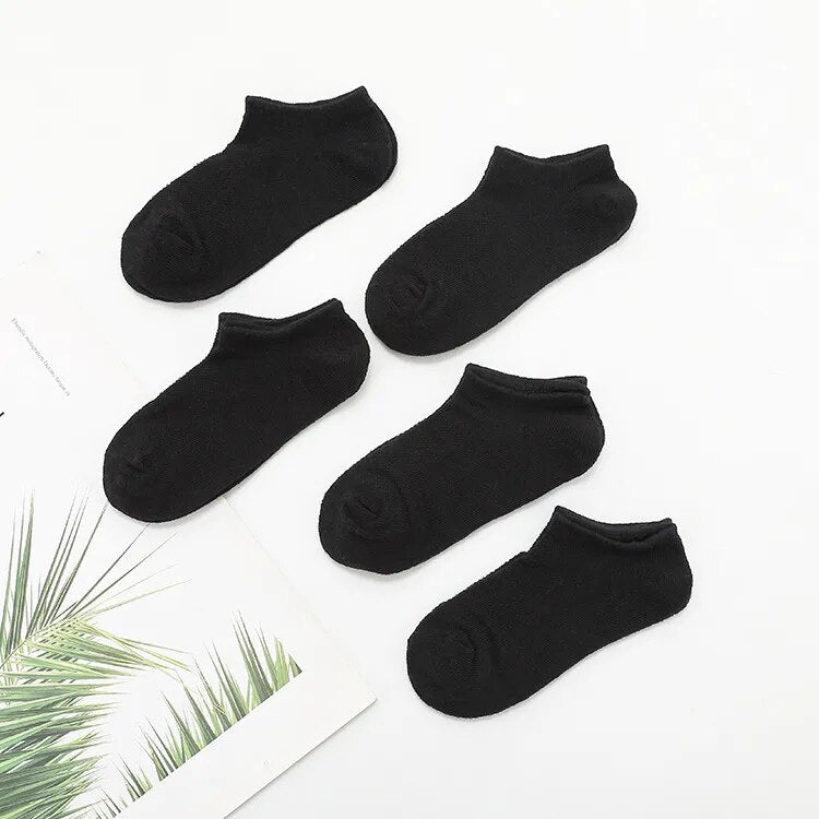 Black White & Gray 5-Pair Baby Socks Set