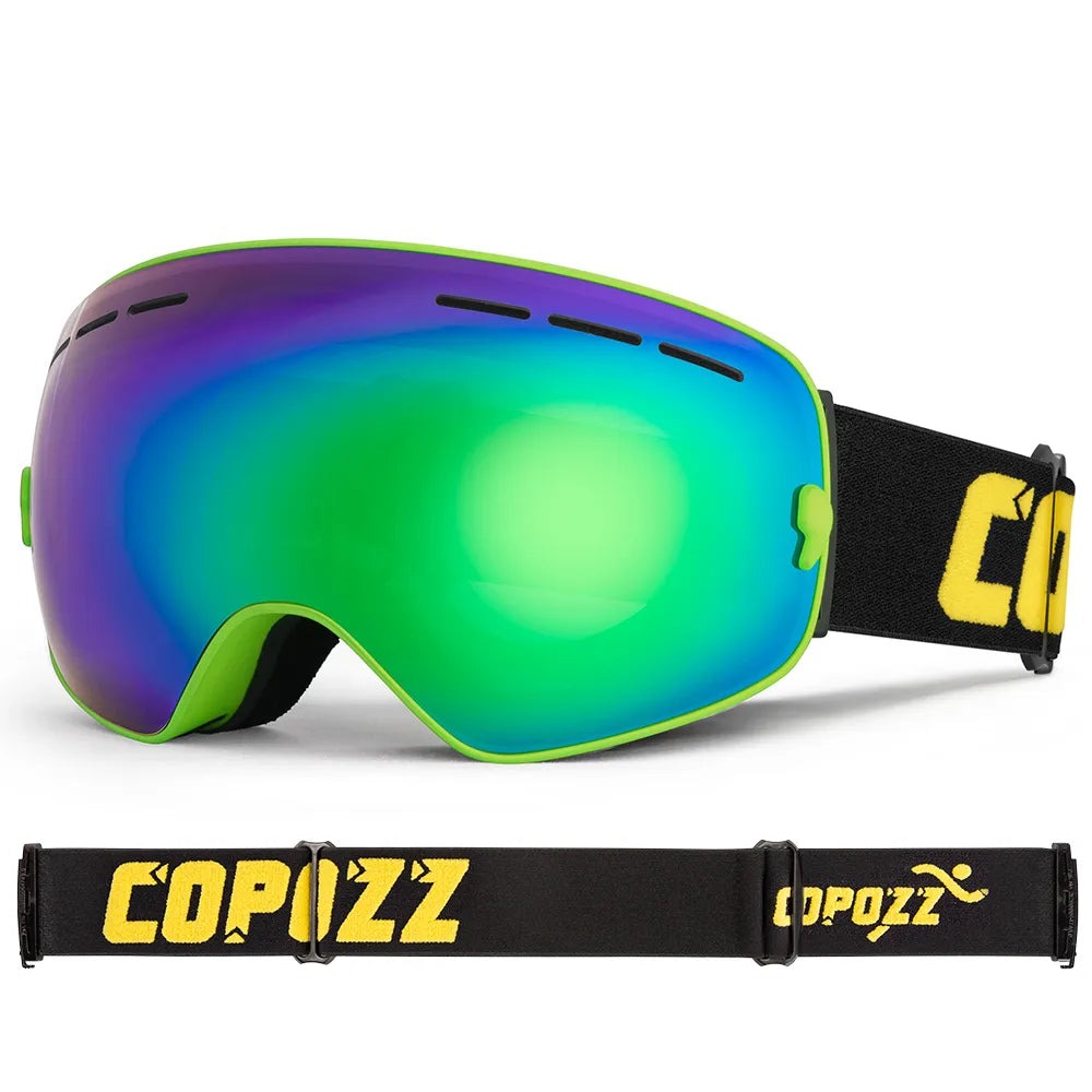 Ski Goggles Double Layers Lens Anti-fog