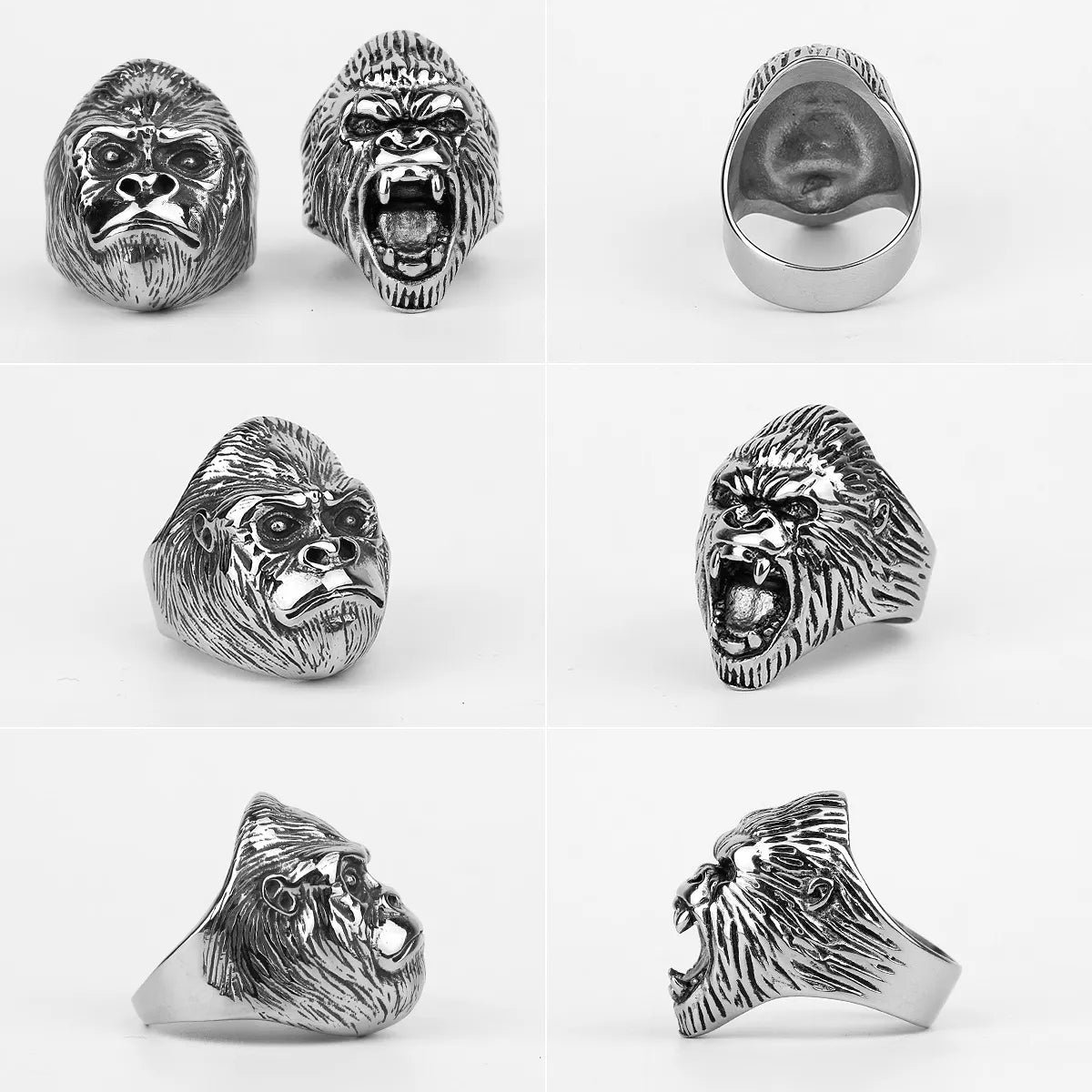 Eagle Dog Dragon Bird Snake Punk Hip Hop Trendy Rings